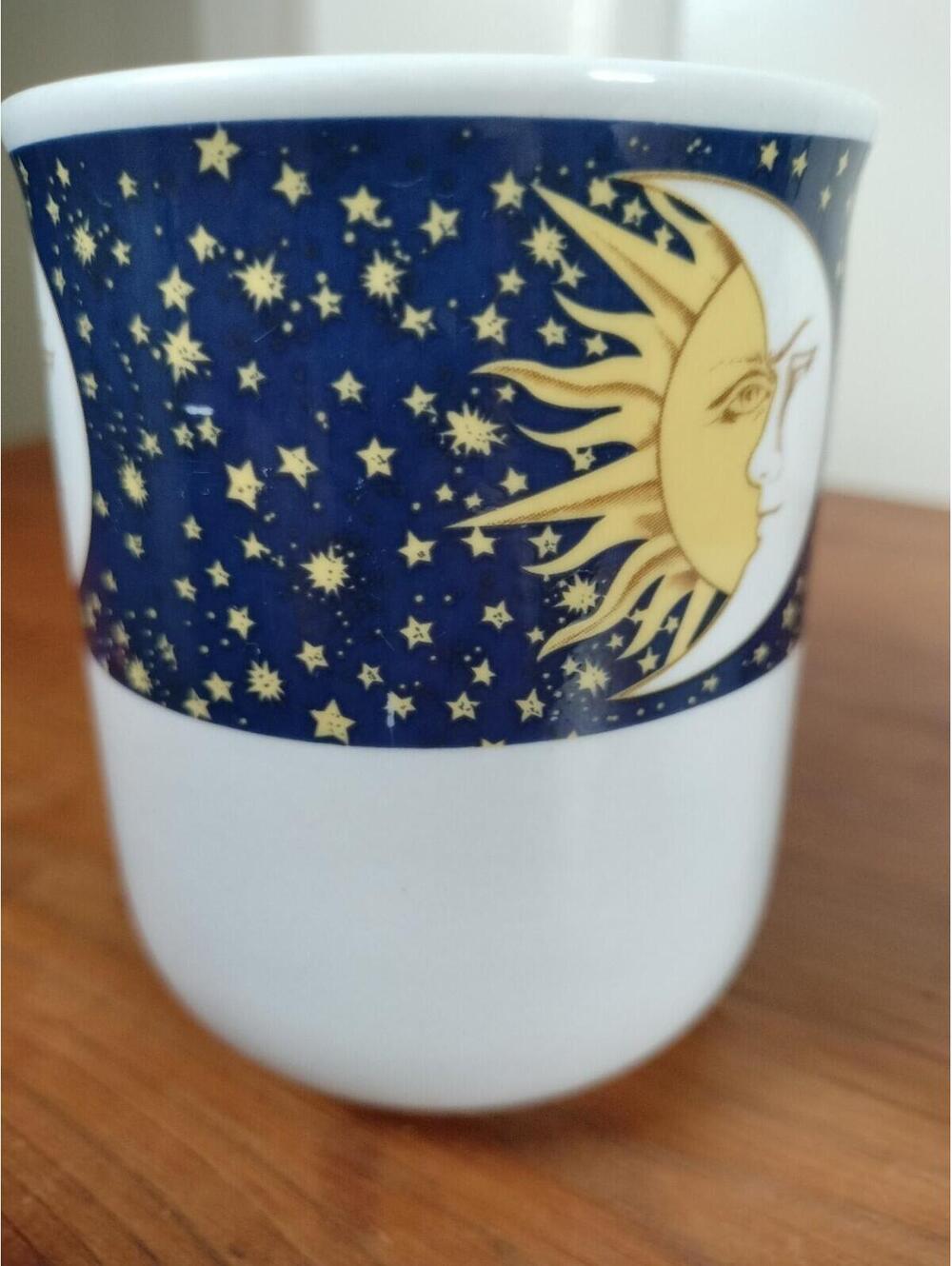 Vtg Oneida Galaxy Sun Moon Stars Stoneware Mugs Set of 5 Celestial Whimsigoth - Picture 9 of 12